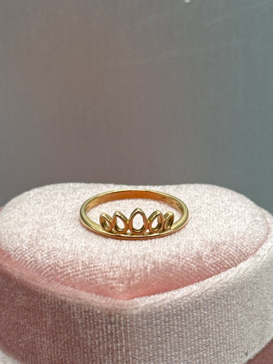 14k lotis flower ring